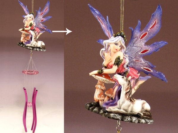 WIP07 Fairy with Unicorn Windchime